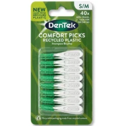 Dentek Comfort Picks Eco-Friendly | Medium | 40 stuks met reisdoosje