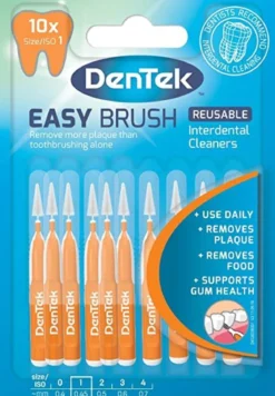 Dentek Easy Brush Interdentale Ragers met Mint Coating | ISO 1 (0,45 mm) | 10 stuks