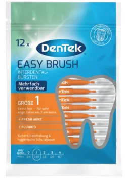 Dentek Easy Brush Ragers extra fijn ISO 1 (0,45 mm) met sluitkap | 12 stuks