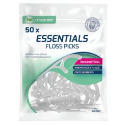 Dentek Essentials (flosser en stoker) | Mintcoating | 50 Stuks