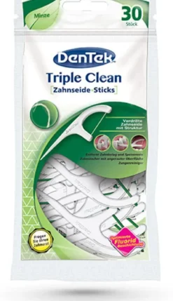Dentek Triple Clean Floss | Met Fluoride Coating | 30 Stuks