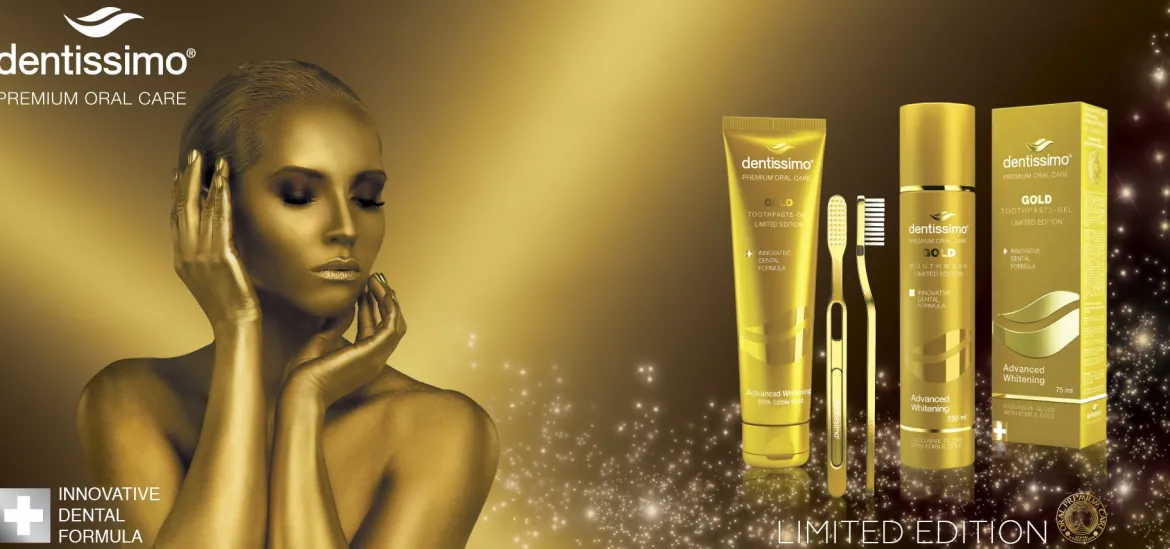 Dentissimo Mondwater Whitening Gold