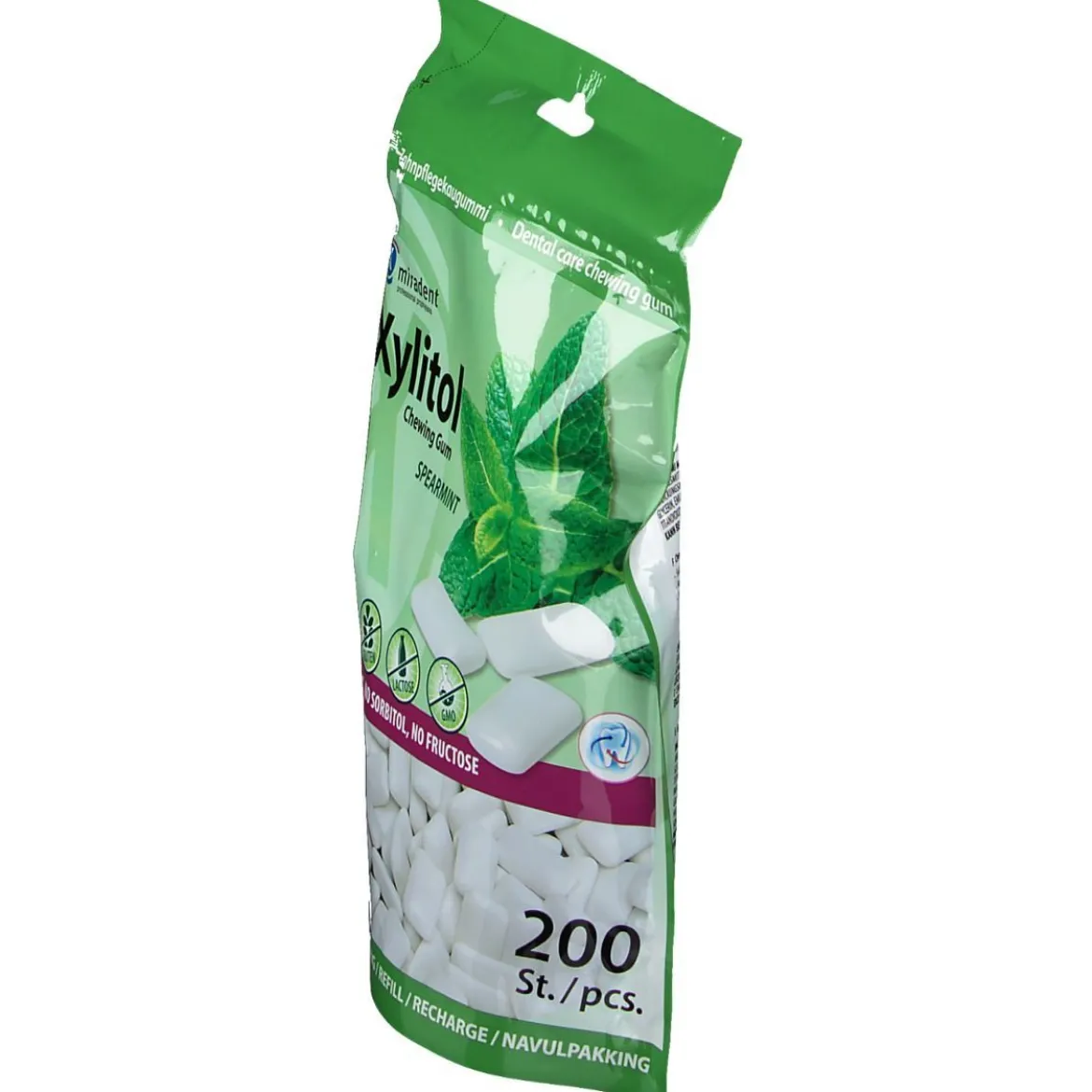 Miradent Xylitol Chewing Gum Spearmint 200 stuks