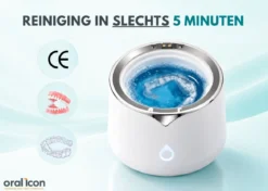 Oral Icon® Ultrasonische Beugel & Aligner Reiniger Dental Pod (Wit)