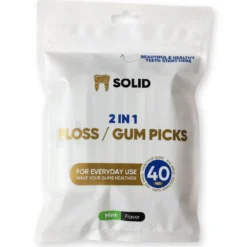 Solid Brush 2-in-1 floss & gum picks - 40 individueel verpakte picks