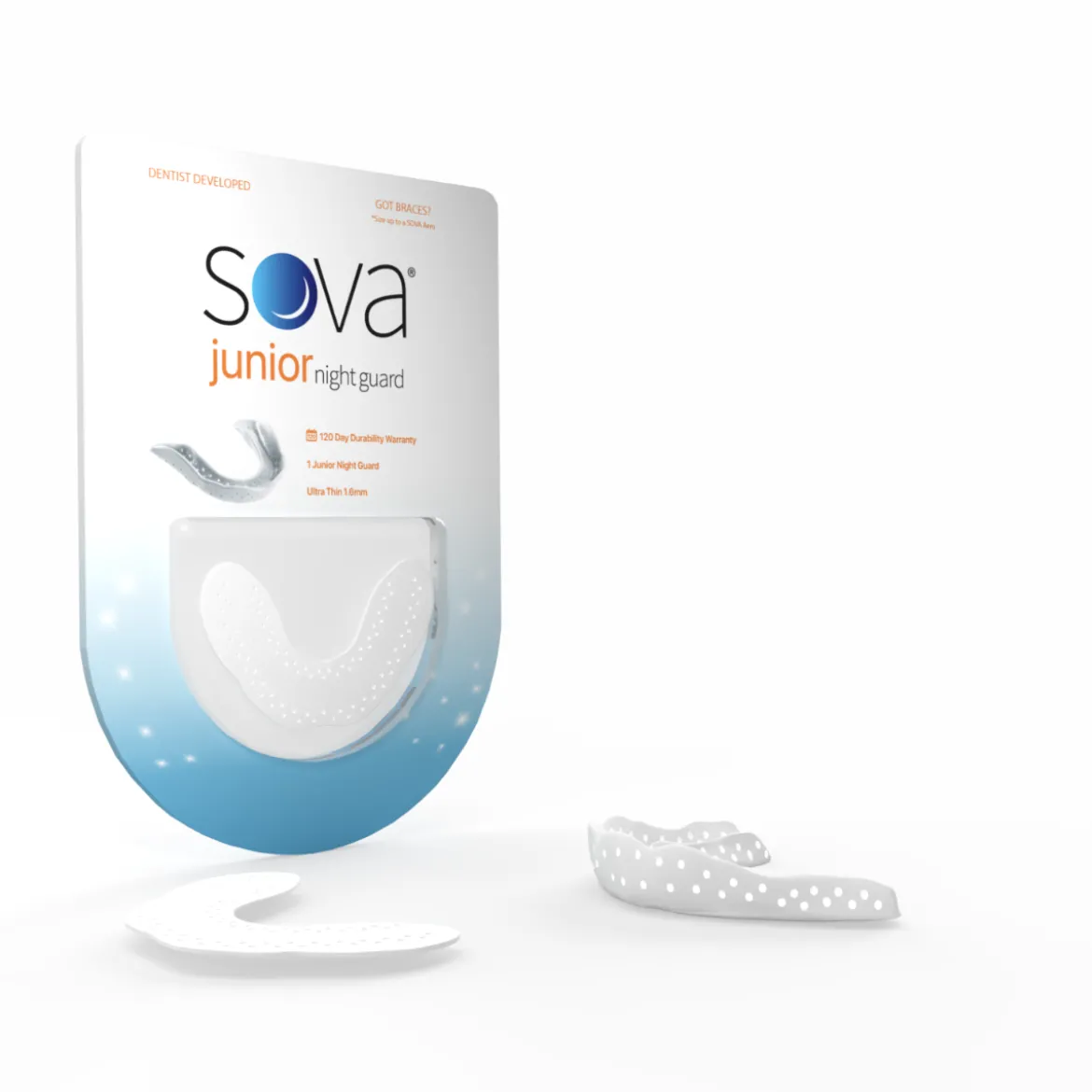 SOVA® Aero Kids Tandenknarsbitje Wit (1.6mm)
